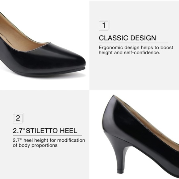Step up your style with JABASIC Women's Low‎ Heel Dress Pumps - Size 6! - Picture 2 of 8